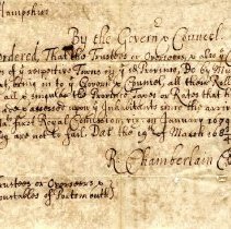 Order to appear before the Governor & Council, Portsmouth 1683/4